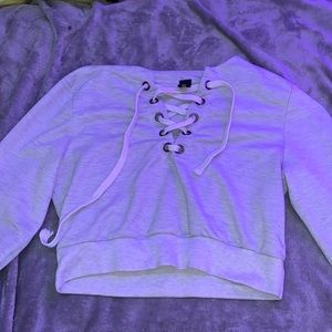 Crop top sweatshirt bought it and it didn’t fit me